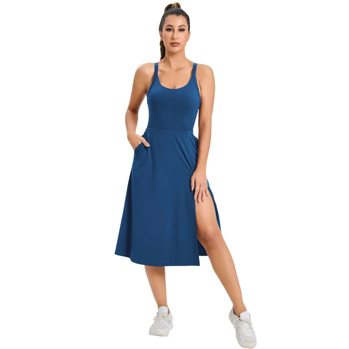 Women Tennis Dress  One Piece Gym Sports Fitness Yoga Casual Skirt Outdoor Golf Suit Badminton Dress Women Sportswear