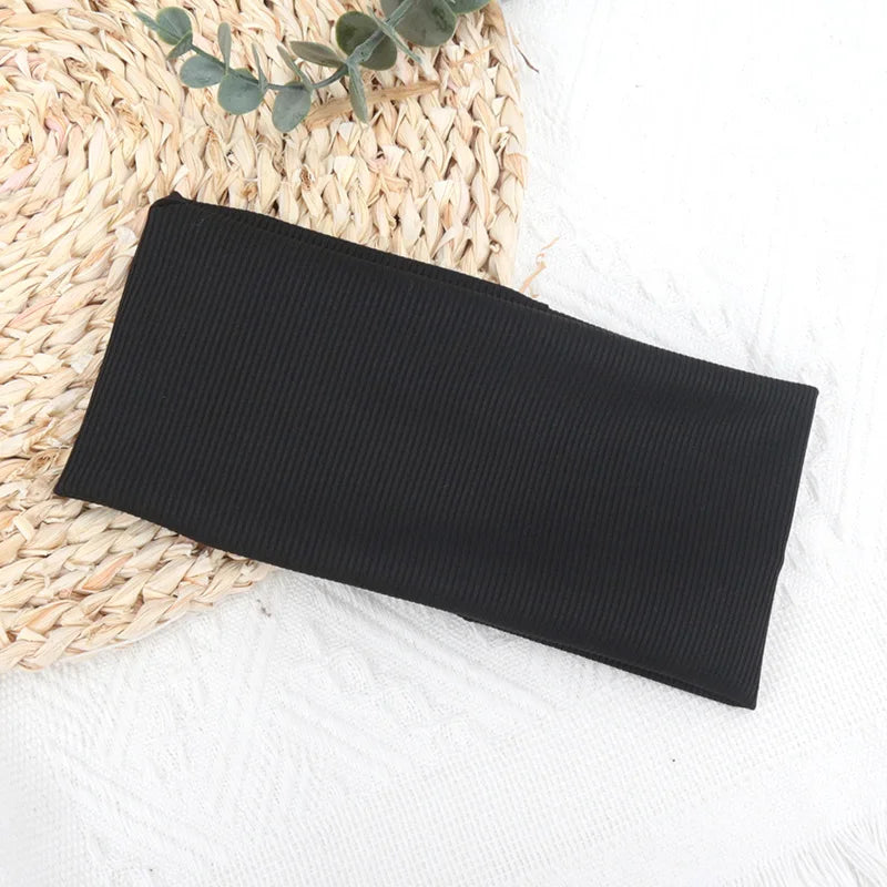 Elastic Solid Color Polyester Hair Bands for Adults