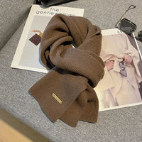 Women's Winter Thick Cotton Blends Scarf for Outdoor Use