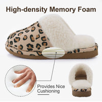 Women's Warm Plush Fuzzy Indoor Slippers with Faux Fur