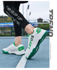 Unisex Lace-Up Tennis Shoes Breathable And Shock-Absorbent