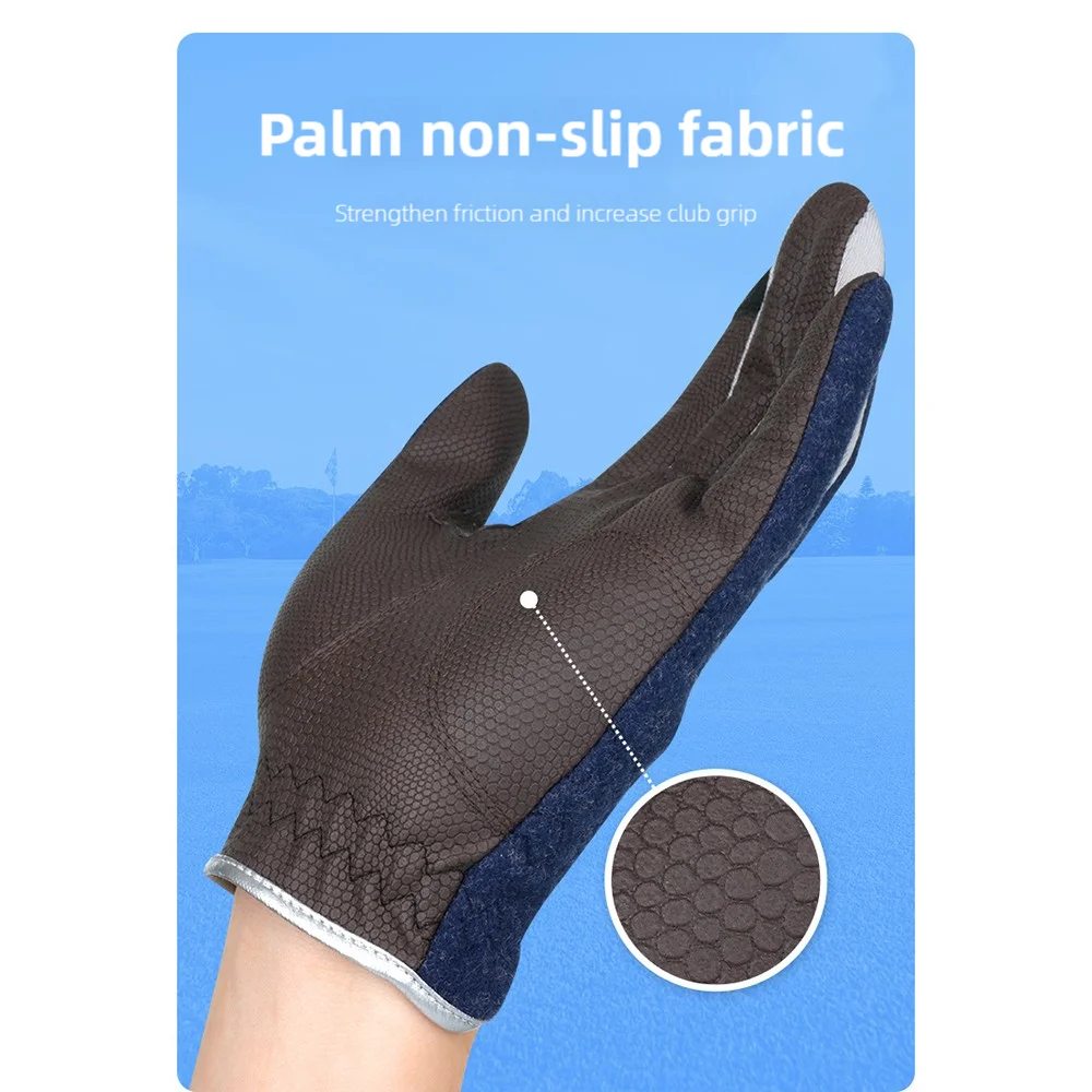 1 Pair Men Winter Warm Fleece Golf Gloves Outdoor Sports Touch Screen Gloves Non-slip Full Fingers Mittens Palm Protection - Buy online at  Vibe In Cart.