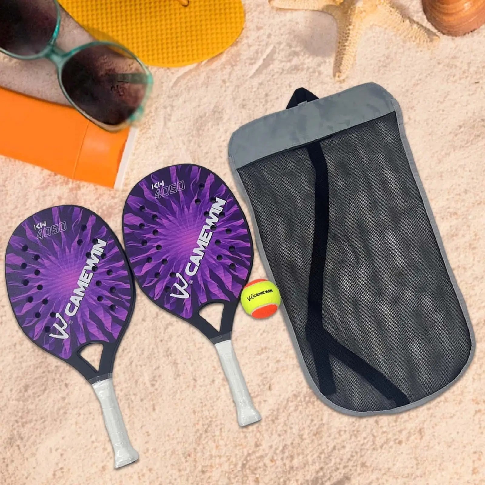 2x Beach Tennis Rackets Anti Slip Sweat Resistant Grip Portable Carbon Fiber - Buy online at  Vibe In Cart.