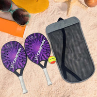 2x Beach Tennis Rackets Anti Slip Sweat Resistant Grip Portable Carbon Fiber - Buy online at  Vibe In Cart.