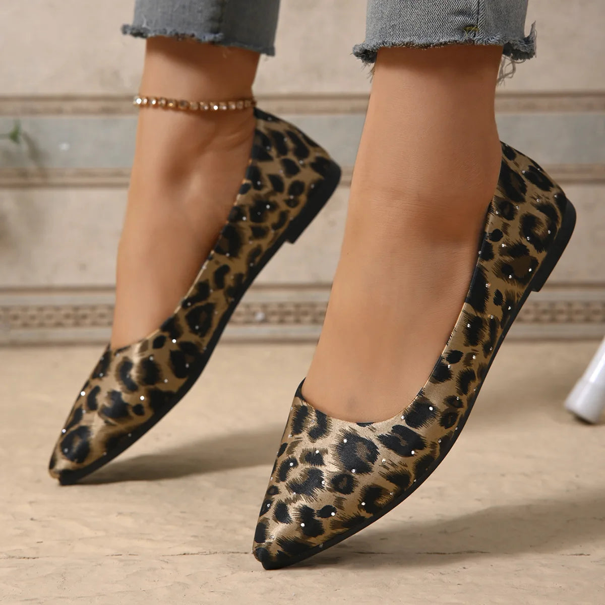 Leopard Shoes 2025 New Women Flats Woman Casual Shoes Pointe Toe Spring Summer Flat Fashion Ladies Shoes Slip-on Big Size - Buy online at  Vibe In Cart.