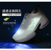 Women's Platform Mesh Lace-Up Sneakers Medium Heel