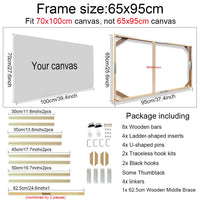 Wooden Rectangle Painting Frames in Sizes 50x70cm, 60x90cm, 60x120cm