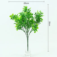 Artificial Plastic Fern Grass Plants for Home and Wedding Decor, Green