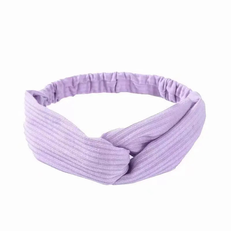 Women's Geometric Acrylic Elastic Headbands with Cross Knot