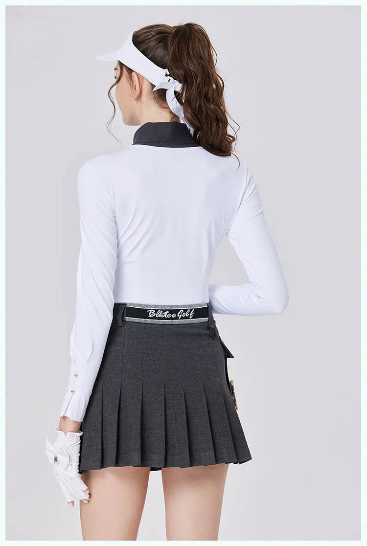 Blktee New Golf Skirt Women's Elastic Waist Sports Skirts Ladies Pleated Pockets Short Skort High Waist Tennis Golf Culottes - Buy online at  Vibe In Cart.