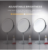 8inch 10X Magnifying LED Makeup Mirror with 3 Color Light Touch Switch Double Side USB Charging Desktop Vanity Cosmetic Mirror - Buy online at  Vibe In Cart.
