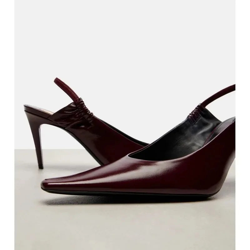 2026Women's Springand SummerPointed StilettoHigh HeelsBaotouCommutingSandals FrenchStyle VersatileRear StrapFashion BanquetShoes - Buy online at  Vibe In Cart.