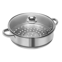 5-Tier Stainless Steel Food Steamer 26cm Meat Vegetable Steamer Pot Kitchen Cookware with Lid - Buy online at  Vibe In Cart.