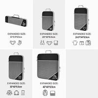 5 Piece Polyester Mesh Compression Packing Cubes for Suitcase