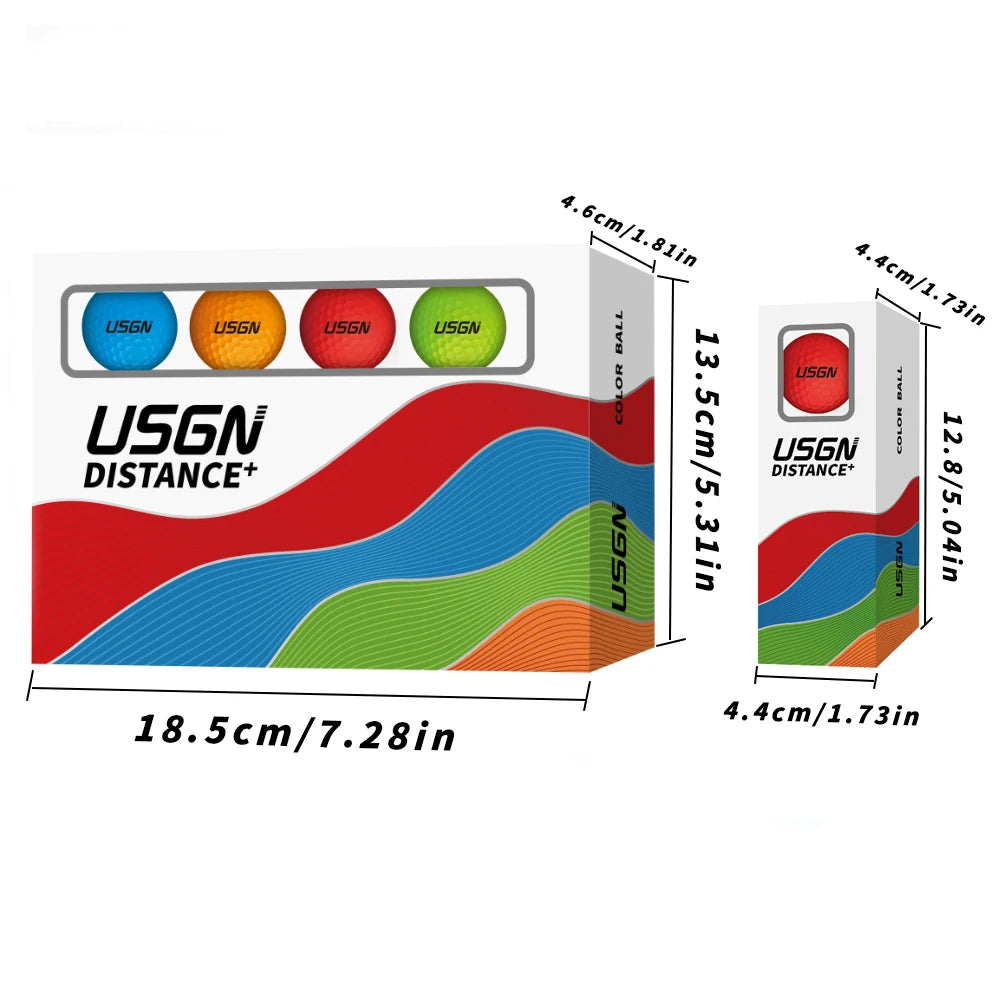 1 Box 12 Pcs Golf Two Layers Game Ball Durable 4 Colors Golf Practice Balls Golf Sports Supplies Ultra Distance Line Assist - Buy online at  Vibe In Cart.