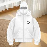 Men's fashion fitness street designer hoodie, autumn and winter fashion casual zipper hoodie, loose masked sweatshirt - Buy online at  Vibe In Cart.