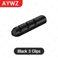 Silicone Desktop Cable Organizer and Wire Holder with Irregular Shape