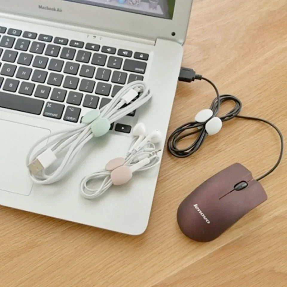 Silicone Adhesive Cable Clips for Wire Management, 3x2.3cm, 5-20 Pack