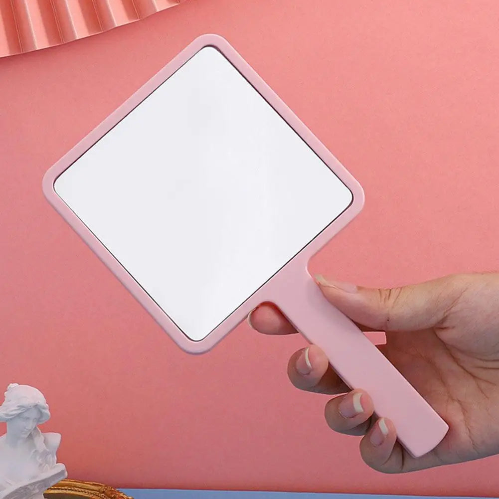 Handheld Makeup Mirror Square Makeup Vanity Mirror With Handle Hand Mirror SPA Salon Compact Mirrors - Buy online at  Vibe In Cart.