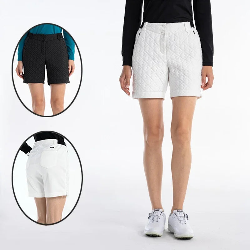 PGM Women Golf Short New Lady Clothing Autumn and Winter Warm Thicken Shorts High Waist Sports Trousers Windproof Girl Wear