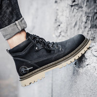 Autumn and Winter New Casual High-Top Men's Boots Men's Thick-Soled Short Boots Chelsea Boots Fashion Versatile Business Shoes Driving Shoes - Buy online at  Vibe In Cart.