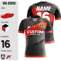Men's Polyester Soccer Uniform Set with Sublimation Print, Sizes 2-5XL