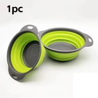 Silicone Folding Drain Basket Fruit Vegetable Washing Basket Foldable Strainer Colander Collapsible Drainer Kitchen Storage Tool - Buy online at  Vibe In Cart.
