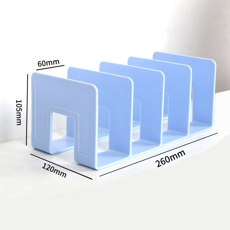 Medium Four-Tier Plastic Book Storage Rack for Office