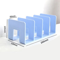 Medium Four-Tier Plastic Book Storage Rack for Office