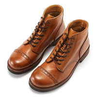 2024 Luxury Classy Handmade Precision Stitch Wear-Resistant Casual Boots Men Genuine Leather Shoes Combat Boots - Buy online at  Vibe In Cart.