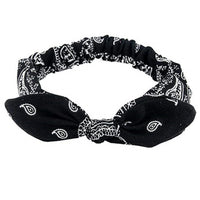 Women's Geometric Acrylic Elastic Headbands with Cross Knot