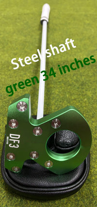 Right-Handed Golf Putter with Steel Shaft, 33-36 Inches, Black White