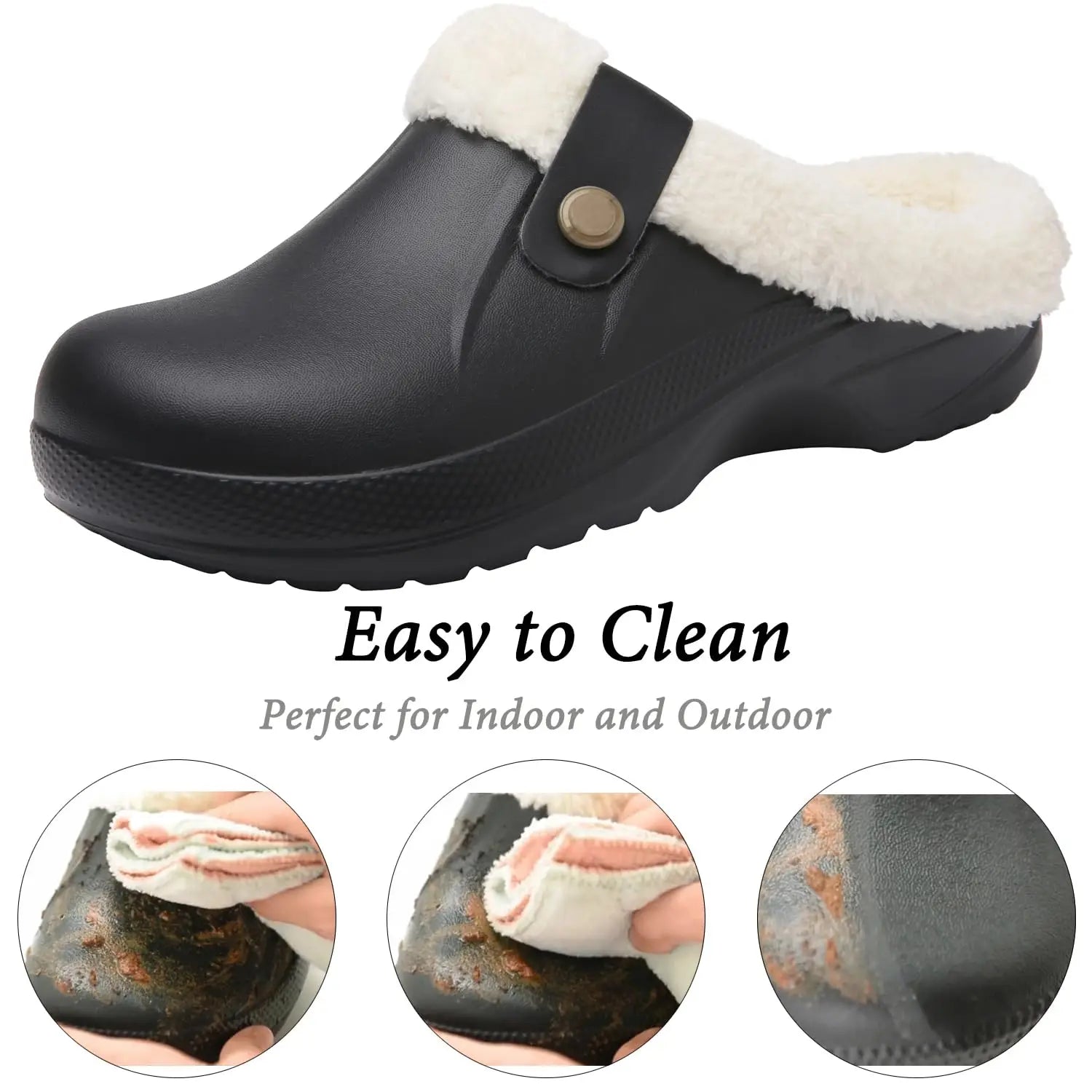 Kidmi Classic Fur Shoes For Men Women Lined Clogs Waterproof Shoes Winter Fuzzy Slippers for Women Men Indoor and Outdoor Shoes - Buy online at  Vibe In Cart.