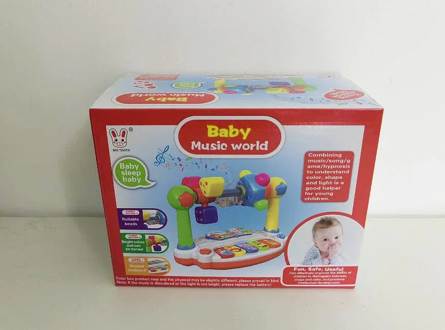 Baby Piano Toys Kids Rotating Music Keyboard Light Sound, Musical Toy for Toddlers,Early Educational Music Toy Gift For Birthday