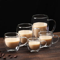 5 Sizes Double Wall Insulated Glass Cup Clear Espresso Coffee Mugs Handmade Beer Mug Tea Milk glass Whiskey Glass Cups Drinkware - Buy online at  Vibe In Cart.