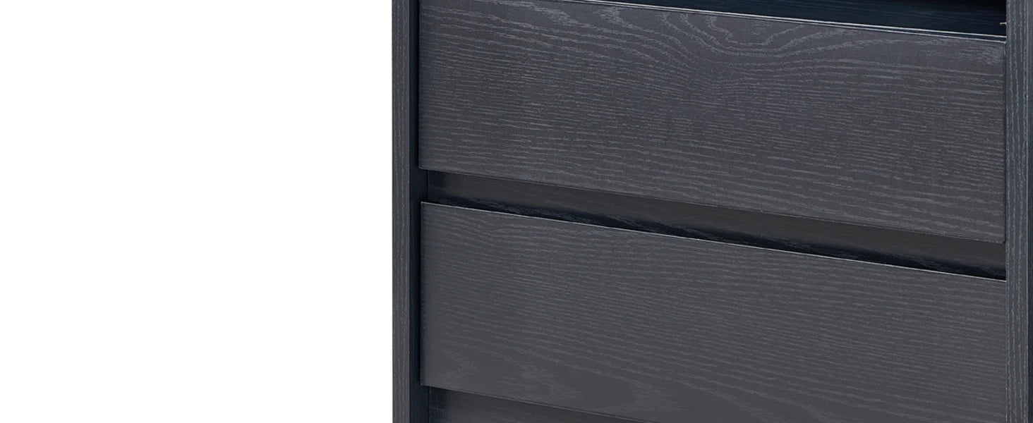 25" Tall Modern Nightstand with Charging Station, 23.6'' Wide Wood Bedside Table w/2 Storage Drawers,for Bedroom, Living Room - Buy online at  Vibe In Cart.