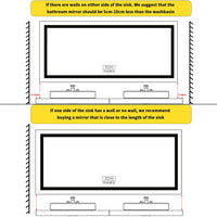 LUVODI Large Illuminated Bluetooth Bathroom Mirror Rectangle Anti-fog LED Bathroom Vanity Mirror with Bluetooth Speaker 3 Color - Buy online at  Vibe In Cart.