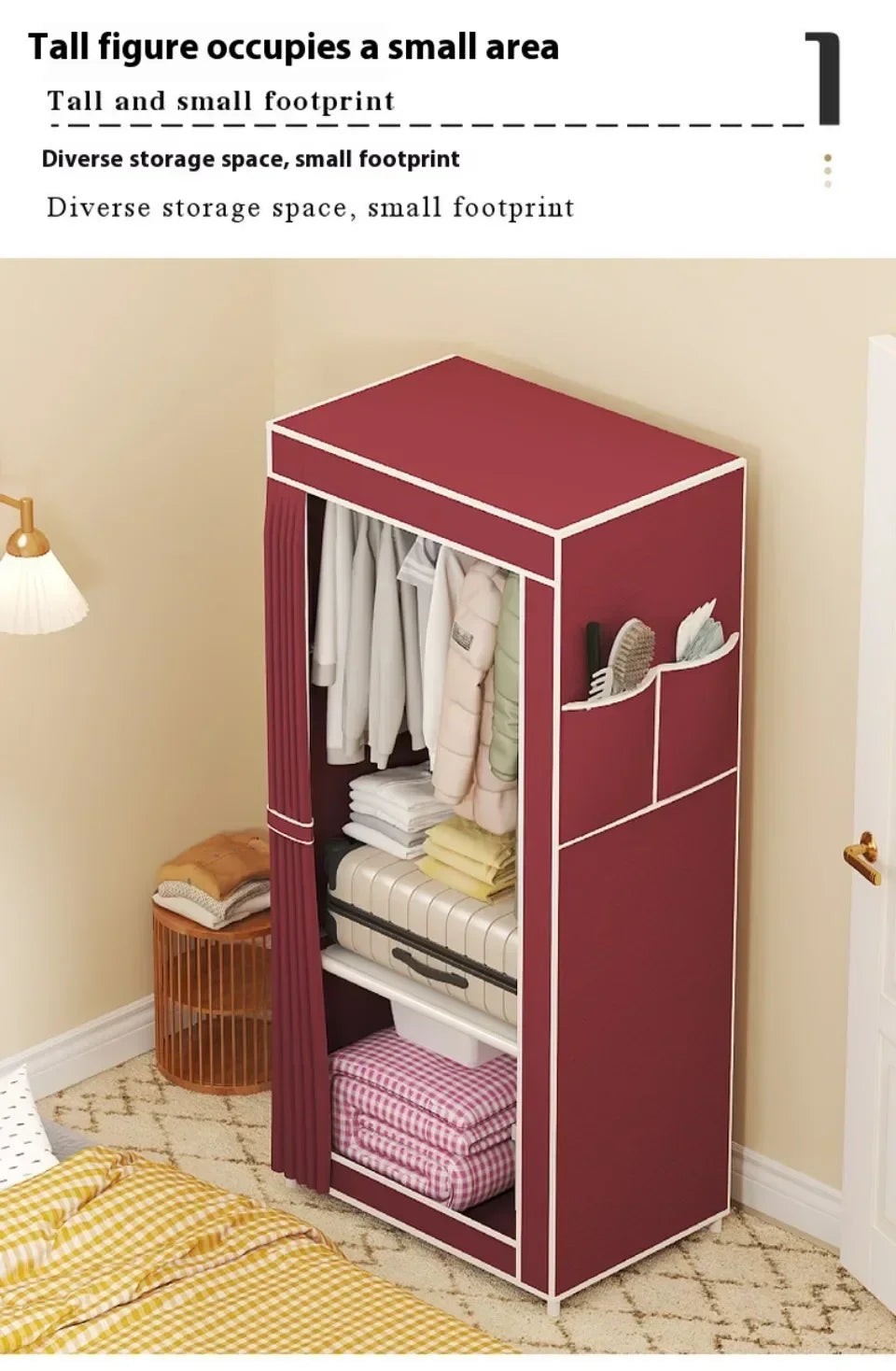 Minimalist Foldable Wardrobe Plastic Storage Cabinet Room Furniture Cheap Bedrooms Wardrobes Closet Armable Home Storage Rack - Buy online at  Vibe In Cart.