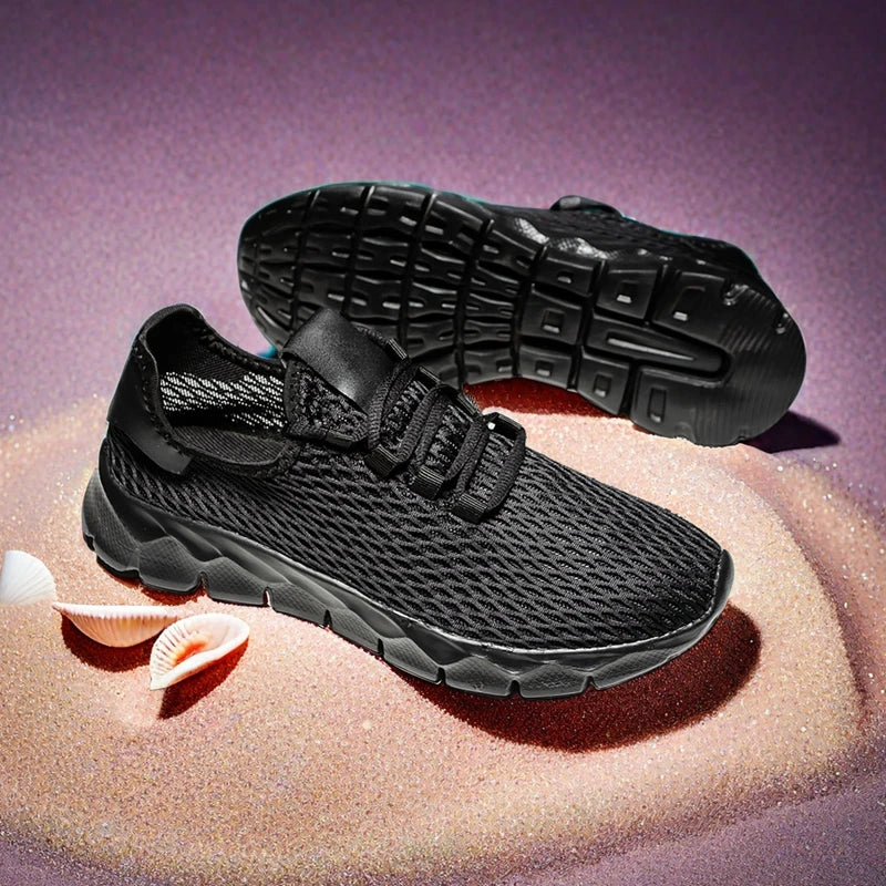 YRZL Men's White Sneakers Breathable Casual Shoes Outdoor Non-Slip Mesh Loafers Walking Lightweight Slip on Male Tennis Shoes - Buy online at  Vibe In Cart.