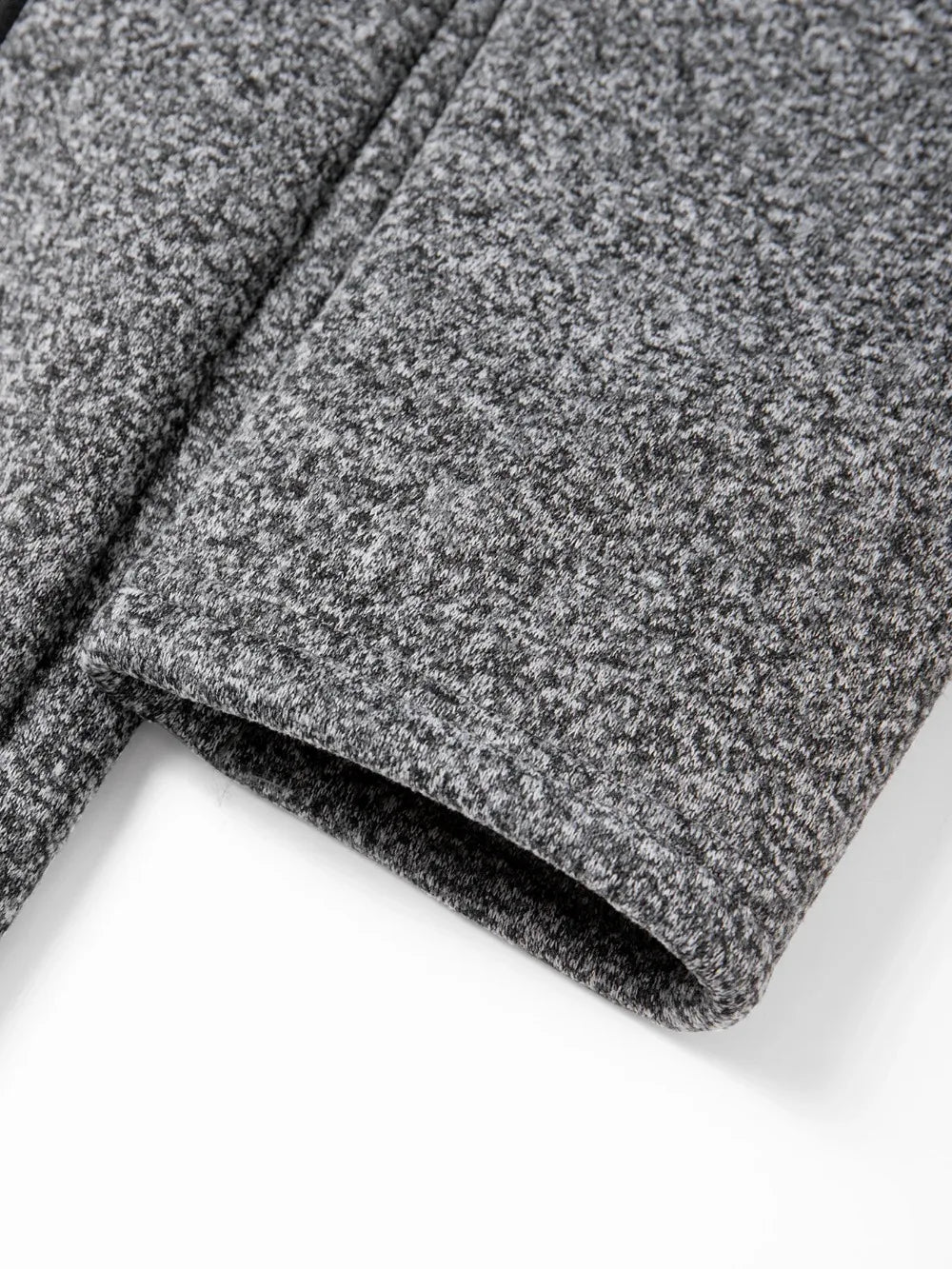 Men's Winter Hooded Zipper Jacket with Long Sleeves and Solid Color