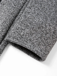 Men's Winter Hooded Zipper Jacket with Long Sleeves and Solid Color