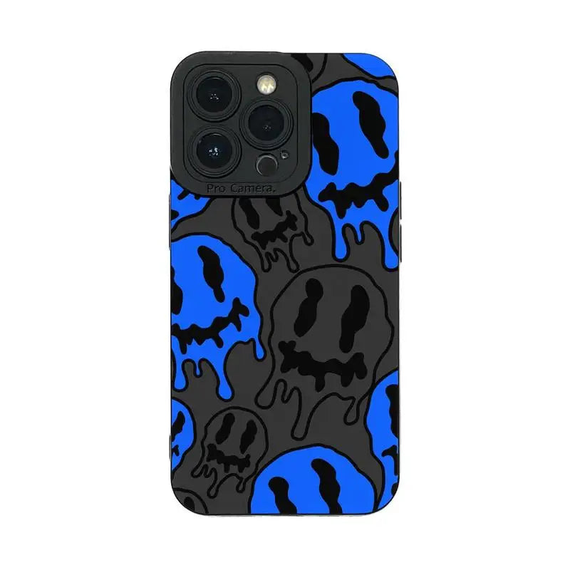 Shockproof Silicone Phone Case with Smile Face Pattern