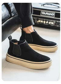 Mens Oxford Boots Stylish High Top Sneakers Casual Sports Shoes British Style - Buy online at  Vibe In Cart.