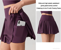 VITALINOVO Pleated Tennis Skirt for Women with Pocket Shorts Women's High Waisted Lightweight Athletic Golf Skorts Skirts Flowy - Buy online at  Vibe In Cart.