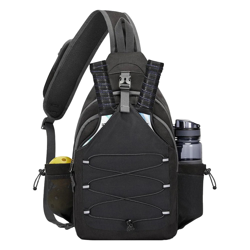 Large Capacity Pickleball Crossbody Sling Bag in Polyester for Men and Women