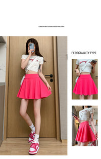 Summer Women's Skirts Fashion Sexy Mini Elastic Pleated Sun Skirts For School Girl Uniform Korean Black High Waist Tennis Skirts - Buy online at  Vibe In Cart.