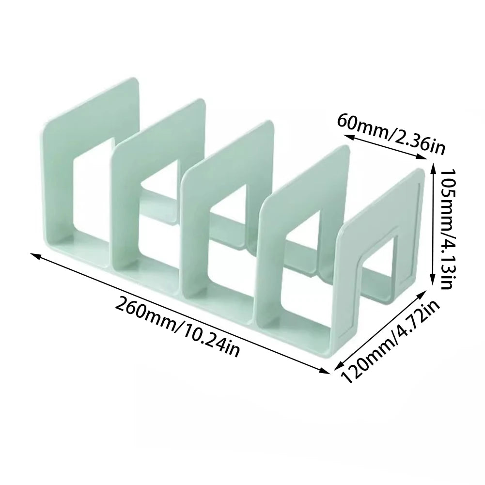 Medium Four-Tier Plastic Book Storage Rack for Office