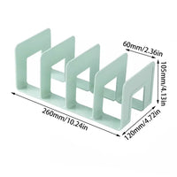 Medium Four-Tier Plastic Book Storage Rack for Office