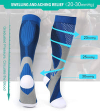 New Compression Socks 20-30mmhg High Stockings Men Women Sports Socks For Marathon Cycling Football Varicose Veins EU36-50 Meias - Buy online at  Vibe In Cart.