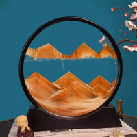3D Moving Sand Art Picture Round Glass Deep Sea Sandscape Hourglass Quicksand Craft Flowing Sand Painting Office Home Decor Gift - Buy online at  Vibe In Cart.